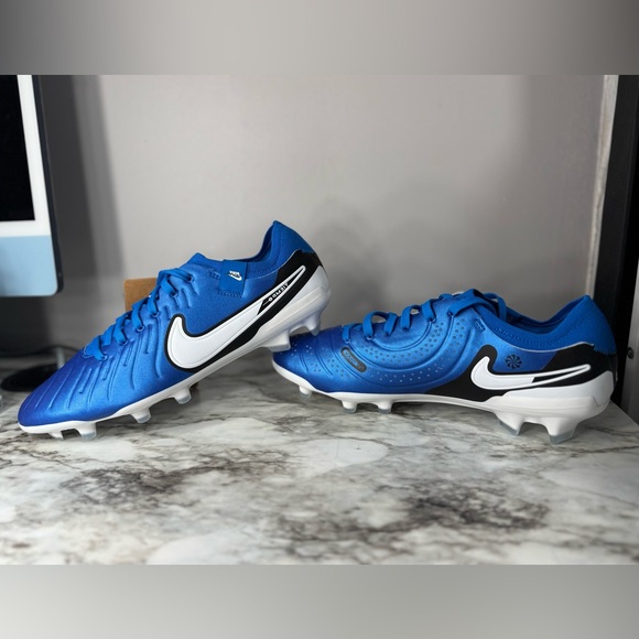 Nike Tiempo Legend 10 Pro FG Soccer Cleats Solar Blue White DV4333-400 Sz 5.5 - Picture 1 of 10